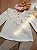 Conjunto de Bata em Molecotton e Calça Legging em Fleece Cotelê com Elastano - Kukiê Bebê Menina - Imagem 6
