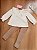 Conjunto de Bata em Molecotton e Calça Legging em Fleece Cotelê com Elastano - Kukiê Bebê Menina - Imagem 2