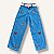 Calça Wide leg jeans - Com bordados borboletas e cinto - Imagem 1