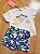 Conjunto de Blusa em Meia Malha e Shorts Saia Kukiê Infantil Menina - Imagem 2