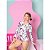 Maiô manga longa Hello Kitty Infantil Menina Proteção UV 50+ - Imagem 4