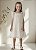 Vestido Mon Sucré Infantil Menina com Tule Branco e laço - Imagem 2