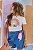Conjunto Kukiê Smile com short Jeans Menina - Imagem 4