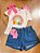 Conjunto Kukiê Smile com short Jeans Menina - Imagem 1