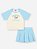 Conjunto Infantil Cinti Verão com Shorts Saia Azul e Blusa Branca Princess - Imagem 6