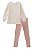 Conjunto de Blusão Moletom Calça Legging em Canelado Comfy - Kukiê Infantil Menina - Imagem 5