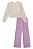 Conjunto de Blusa Boxy e Calça Wide Leg em Moletom - Kukiê Infantil Menina - Imagem 7