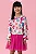 Vestido em Plush com saia em tule Mon Sucré Florido - Imagem 1