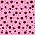 Tnt Estampado Metro - Rosa com Bolinha Marrom Mista - Imagem 1