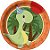 PRATO RED PAPEL DINO BABY PCT C/8 UN - FESTCOLOR - Imagem 1