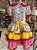 Vestido Junino Floral Com Detalhe Amarelo - Imagem 4