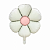 Balão Metalizado Flor Margarida – 47,5 x 59,5 cm – 1 unidade – Creme - Imagem 1