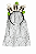 Tiara Noiva Cadáver Halloween – 1 Unidade - Imagem 1