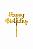 Topo de Bolo Acrílico Happy Birthday Dourado Mod. 1 – 18 cm x 12 cm - Imagem 1