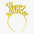 Tiara Princesa Happy Birthday - 1 Unidade - Dourado - Imagem 1