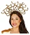 Tiara Medusa 44x30 cm - 1 Unidade - Marrom - Imagem 1