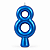 Vela Renew Metallic Azul - Imagem 5
