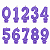 Vela Super Numero Lilas - Imagem 1