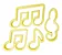 Cortador de Notas Musicais C/4 Peças Blue Star - Imagem 1