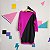 Vestido recorte magenta. - Imagem 1