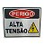 PLACA INDICAÇÃO DE ALTA TENSÃO COLORIDA LUXO ALTO DESTAQUE - Imagem 1