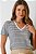 Nice Club 737-Blusa Fem.M/C Xp241232 367-Listra Off White - Imagem 1