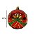 BOLA DE NATAL VERMELHA DECORADA  8CM 6 UNIDADES P15081 - Imagem 2