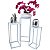Conjunto De Mesa De Canto Metal Branco 3 Peças Utilaço Adu-0275 - Imagem 1