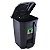 Lixeira Preta 60 Litros Com Rodas E Pedal Tampa Click Arqplast 25752 - Imagem 3