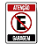 Placa Sinalização Atenção Garagem - Imagem 1
