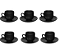 Xicaras de café hauscraft em porcelana preta 90ml - Imagem 4
