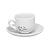 Xicaras de café hauscraft em porcelana branca 90ml - Imagem 3
