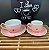 Xicaras de café hauscraft em porcelana rosa 160ml - Imagem 2