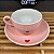 Xicaras de café hauscraft em porcelana rosa 160ml - Imagem 1
