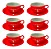 Xicaras de café hauscraft em porcelana Vermelha 160ml - Imagem 4