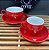 Xicaras de café hauscraft em porcelana Vermelha 160ml - Imagem 2
