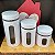 CONJUNTO DE POTE DE VIDRO COM INOX REDONDO  COM TAMPA BRANCO HAUSKRAFT -  3 PECAS 600/900/1200ML - Imagem 3