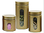 CONJUNTO DE POTE DE VIDRO COM INOX REDONDO  COM TAMPA GOLD HAUSKRAFT -  3 PECAS 600/900/1200ML - Imagem 4