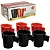 JOGO DE XICARA DE PORCELANA PARA CAFE ELEGANCE COLORS COM 6 PECAS 60ML - Imagem 2