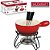 JOGO DE FONDUE DE PORCELANA LAUSANNE COM 4 GARFOS / PANELA / SUPORTE HAUSKRAFT 700ML - Imagem 2