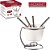 JOGO DE FONDUE DE PORCELANA NEW COM 4 GARFOS / PANELA / SUPORTE / VELA HAUSKRAFT 450ML - Imagem 2