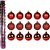 BOLA DE NATAL MISTA FOSCA / LISA / GLITTER VINHO COM 15 PECAS 4CM DE Ø - Imagem 1