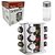 PORTA CONDIMENTO DE VIDRO / INOX COM 12 PECAS 80ML + SUPORTE GIRATORIO NA CAIXA - Imagem 1
