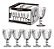 JOGO DE TAÇA DE VIDRO PARA VINHO / ÁGUA/ SUCO - DIAMANTE COM 6 PECAS 340ML - Imagem 1