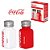 SALEIRO COM PIMENTEIRO DE MESA DE VIDRO COCA-COLA COM TAMPA DE INOX HAUSKRAFT 2 PECAS 80ML - Imagem 1