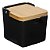 SALEIRO DE PORCELANA COM COLHER TAMPA BAMBU HAUSKRAFT 270ML - Imagem 4