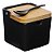 SALEIRO DE PORCELANA COM COLHER TAMPA BAMBU HAUSKRAFT 270ML - Imagem 1