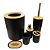 Kit pra Banheiro Bambu Conjunto Lavabo Saboneteira Lixo de Banheiro Acessórios 6 peças - Imagem 1