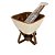 JOGO DE FONDUE DE PORCELANA NAMUR COM 2 GARFOS PANELA SUPORTE VELA HAUSKRAFT 300ML - Imagem 2