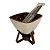 JOGO DE FONDUE DE PORCELANA NAMUR COM 2 GARFOS PANELA SUPORTE VELA HAUSKRAFT 300ML - Imagem 3